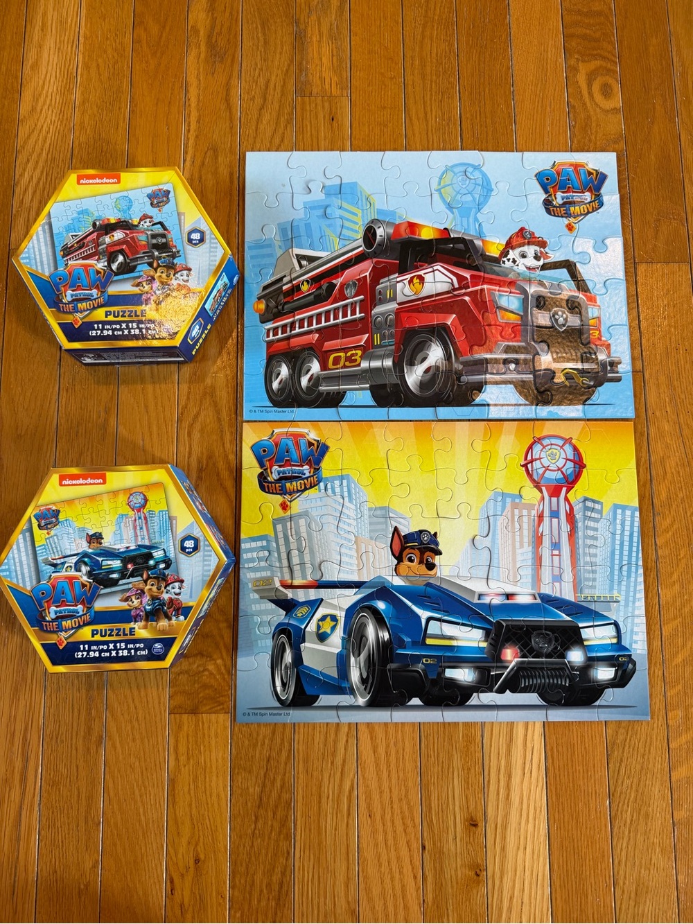 2- 48 Piece Nickledeon Paw Patrol Puzzles Toy Building